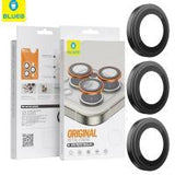 Blueo Original Metal Frame Lens Protector Glass iPhone 15 Pro / 15 Pro Max / 16 Pro / 16 Pro Max Black In Blister