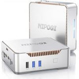 NiPoGi GK3PLUS Mini PC Ν95 Ιntel Alder Lake (Βeat N5095, up to 3.4GHz), 8GB RAM+256GB Silver in Blister