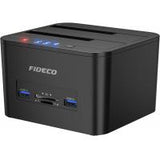 FIDECO Docking Station USB 3.0 Hard Drive for 2.5 & 3.5 Inch SATA HDD / SSD Black in Blister