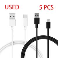 USB-A To USB-C Cable Brand White / Black Mix 5 PCS Used