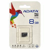 microSDHC Memory Card Adata, 8Gb, Class 4 AUSDH8GCL4-R