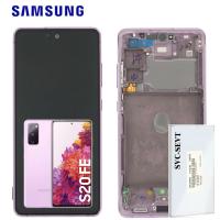 Samsung Galaxy S20 FE 5G G781 Touch + Lcd + Frame Cloud Lavender Service Pack