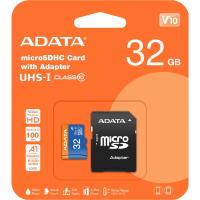 microSDXC Memory Card Adata with Adapter, 32Gb, Class 10 / UHS-1 U1 SDH32GUICL10A1-RA1