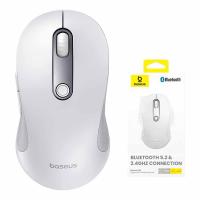 Wireless Mouse Baseus F02, 4000DPI, BT / Wi-Fi, White B01055505211-01