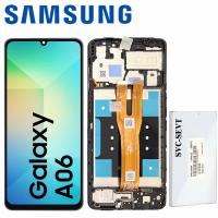 Samsung Galaxy A06 2024 A065F Touch + Lcd + Frame Black Service Pack