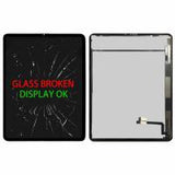 iPad Pro 12.9" 3rd gen (2018) 12.9" (2020) Touch + Lcd Black Dissembled Glass Broken