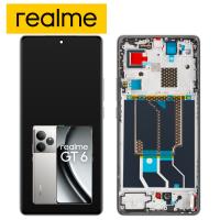 Realme GT 6 5G (RMX3851) Touch + Lcd + Frame Silver Service Pack