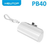 NEWTOP PB40 MINI POWER BANK 5000MAH CON CAVO TYPE-C BIANCO