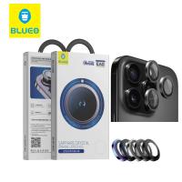 Blueo Sapphire PVD Steel Camera Ring For iPhone 15 Pro / 15 Pro Max / 16 Pro / 16 Pro Max Titanium Black In Blister