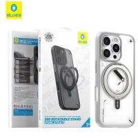 Blueo Skin Friendly Magnetic Case With 360 Rotatable Stand iPhone 15 Pro Max Transparent In Blister