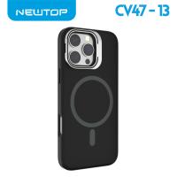 NEWTOP CV47-13 SUPPORTO CON VETRO PER FOTOCAMERA IPHONE 16 PRO (APPLE - Iphone 16 PRO - Nero)