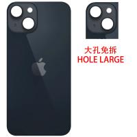 iPhone 14 Back Cover Glass Hole Large Black