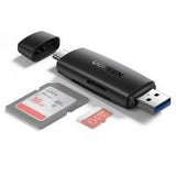 USB-A   USB-C Card Reader Ugreen CM304 1 x SD - 1 x microSD Black in Blister