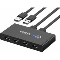 USB-A Hub Ugreen US216 Two Sharing Switch Box 4 x USB-A Black in Blister