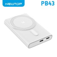 NEWTOP PB43 STAND POWER BANK CON MAGSAGE 5000MAH BIANCO