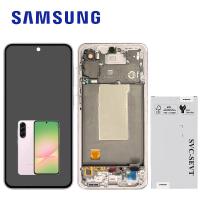 Samsung Galaxy A56 5G A566B Touch + Lcd + Frame Pink Service Pack