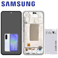 Samsung Galaxy A36 5G A366B Touch + Lcd + Frame White / Gray Service Pack