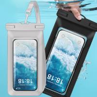 Waterproof Bag Eco-Leather For Smartphone 7.2" Grey