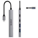USB-C Hub Orico YSB4-U2 1 x USB-A 3.0 - 2 x USB-A - 2 x USB-C Grey in Blister