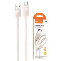USB-A to USB-C Cable Hoco X114 18W 2.4A 1m Pink in Blister