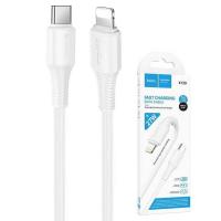 USB-C to Lightning Cable Hoco X120 27W 2.4A 1m White in Blister