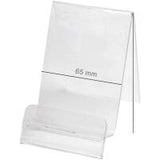 Plexi Vertical Holder / Phone Stand With Place For Price (Smartphone - 65MM)