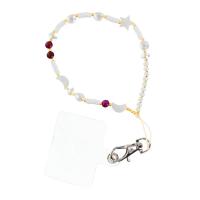 SHELLS Phone Lanyard Phone Pendant Cord Length 44CM (22CM In The Loop)  On Hand - White And Purple