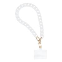 PANAMA Phone Lanyard Phone Pendant Cord Length 40CM (20CM In The Loop) On Wrist - White