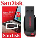 USB-A 2.0 FlashDrive SanDisk Cruzer Blade 64Gb SDCZ50-064G-B35 In Blister