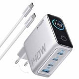 Wall Charger Anker Zolo 140W 5A 1 x USB-A - 3 x USB-C with USB-C Cable Silver B2697G41 in Blister