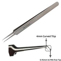 Micro Soldering Cuved Ultra-Fine Tip Tweezer (0.15mm) Non-Magnetic ESD Safe