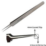 Micro Soldering Cuved Ultra-Fine Tip Tweezer (0.15mm) Non-Magnetic ESD Safe
