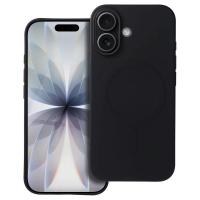 SILICONE MAG COVER (Big Hole) Case Compatible With MagSafe For IPHONE 17 Black In Blister