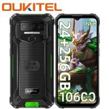 OUKITEL WP23 Plus Rugged Phone 10600mAh Battery 6.52-inch Screen Smartphone 8+16/256GB Green In Blister
