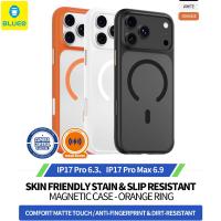 Blueo Skin Friendly Stain &amp; Slip Resistant Magnetic Case BL058 iPhone 17 Pro Max Black