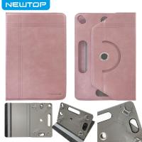 NEWTOP COVER TABLET UNIVERSALE IN PELLE PU RUOTABILE 360&deg; ELASTICO 10" 16:9 (Universale 10 pollici - Rosa)