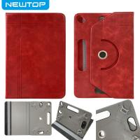 NEWTOP COVER TABLET UNIVERSALE IN PELLE PU RUOTABILE 360&deg; ELASTICO 10" 16:9 (Universale 10 pollici - Rosso)