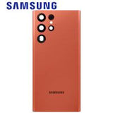 Samsung Galaxy S22 Ultra S908B Back Cover + Camera Glass Red Service Pack
