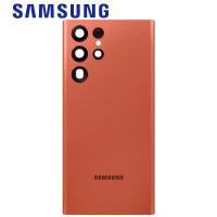 Samsung Galaxy S22 Ultra S908B Back Cover + Camera Glass Red Service Pack