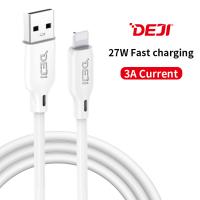 Deji DJ-C10 USB-A To Lightning Fast Charging USB Data Cable 1M 3.0A Soft Silicone In Blister