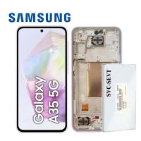 Samsung Galaxy A35 5G A356 Touch + Lcd + Frame Lavander Assembled Service Pack