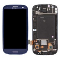 Samsung Galaxy S3 Neo i9301 i9300i Touch + Lcd + Frame Blue Service Pack