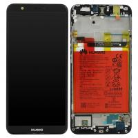 Huawei P Smart Touch+Lcd+Frame+Battery Black Service Pack