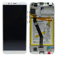 Huawei Y6 2018 Touch+Lcd+Frame+Battery White Service Pack