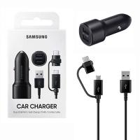 Samsung Fast car charger with 2 ports (15W) EP-L1100WBEGEU black in blister