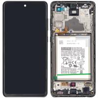 Samsung Galaxy A72 4G / 5G  A725 / A726 touch+lcd+frame+battery black original Service Pack
