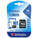 Verbatim 16GB Micro SDHC Premium UHS-1 Class 10 Inc Adapter