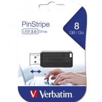 Verbatim 8GB USB Drive 2.0 Pinstripe Black