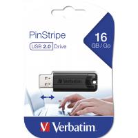 Verbatim 16GB USB Drive 2.0 Pinstripe Black