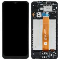Samsung galaxy A12  A127 Touch+Lcd+Frame Black Service Pack
